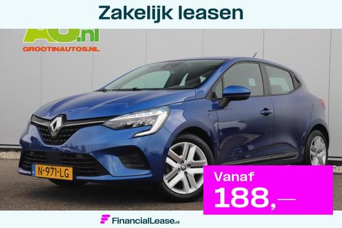 Renault Clio 1.0 TCe Zen Bleu Iron Metallic LED Navigatie Ca, Auto's, Renault, Bedrijf, Lease, Financial lease, Clio, ABS, Airbags