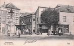 Tiel - Groenmarkt met winkels en mensen (1906), Ophalen of Verzenden, Voor 1920, Gelopen, Gelderland