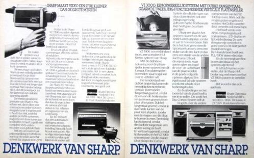 6 vintage advertenties reclames Sharp 1981, Verzamelen, Merken en Reclamevoorwerpen, Gebruikt, Verzenden
