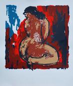 ART-DEAL met ad van Hassel-70x70 Z.D. lady in red, Antiek en Kunst, Kunst | Schilderijen | Modern, Ophalen