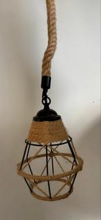 Hanglamp Touw Rotan - Zo Goed Als Nieuw!, Huis en Inrichting, Metaal, Bohemian, Ophalen of Verzenden, Zo goed als nieuw