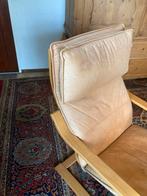 Ikea poang stoel leer, Ophalen of Verzenden, Gebruikt, Eenpersoons, Leer