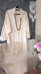 Elegante Made in Italy blouse - Maat 50, Kleding | Dames, Blouses en Tunieken, Made in Italy, Beige, Maat 46/48 (XL) of groter