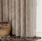 Nieuwe Melkbruine Gordijnen - 140x240 cm (10 stuks), Ophalen, 100 tot 150 cm, Bruin, 200 cm of meer