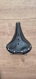 Brooks Zadel - Zwart Leer - Retro Fiets, Fietsen en Brommers, Fietsonderdelen, Gebruikt, Oldtimer, Ophalen of Verzenden, Brooks