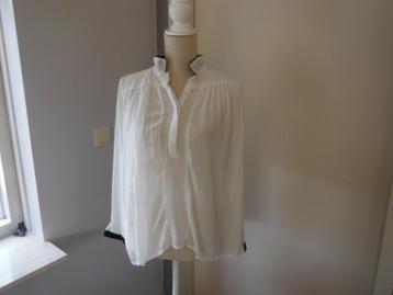 prachtige witte plisse blouse van Faberge, mt 38 beschikbaar voor biedingen