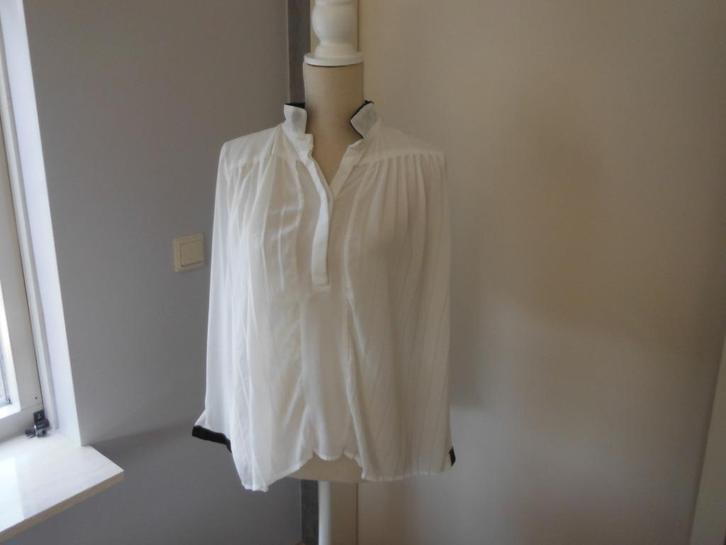 prachtige witte plisse blouse van Faberge, mt 38, Kleding | Dames, Blouses en Tunieken, Zo goed als nieuw, Maat 38/40 (M), Wit