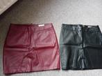 2 rokken imitatieleer  maat S, Kleding | Dames, Rokken, Overige kleuren, Ophalen of Verzenden, Zo goed als nieuw, Maat 36 (S)