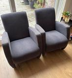 2 grijze fauteuils, Huis en Inrichting, Ophalen, Gebruikt, 75 tot 100 cm, Stof
