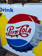 Vintage Pepsi-Cola Emaille Reclamebord XL, Verzamelen, Ophalen, Reclamebord, Gebruikt, .
