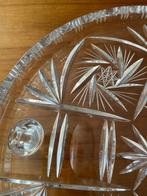 Vintage kristallen taartschaal vlaaischaal schaal jaren 60, Antiek en Kunst, Antiek | Glas en Kristal, Ophalen of Verzenden
