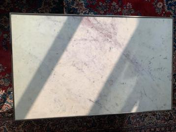 Richmond marmeren salontafel met chrome onderstel beschikbaar voor biedingen