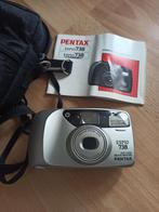 Pentax Espio 738 compact analoog camera incl. hoes, Audio, Tv en Foto, Fotocamera's Analoog, Gebruikt, Ophalen of Verzenden, Compact
