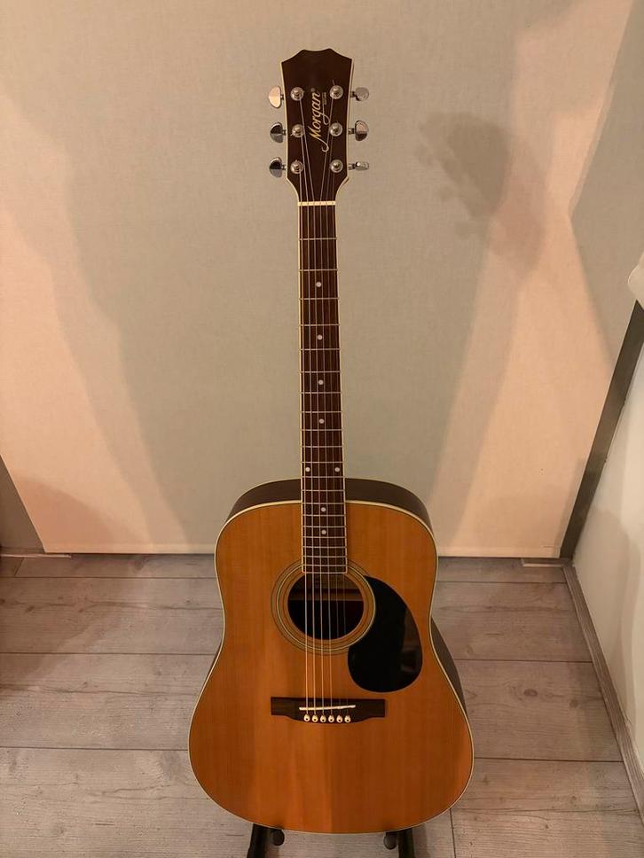 Morgan W121N akoestische gitaar, Muziek en Instrumenten, Snaarinstrumenten | Gitaren | Akoestisch, Gebruikt, Western- of Steelstringgitaar