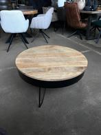 Bijzettafel mangohout rond - outlet korting, Doe-het-zelf en Verbouw, Hout en Planken, Ophalen, Minder dan 25 mm, Zo goed als nieuw