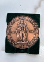 Unieke Herdenkings Coin 50 jaar Commando eenheden, Verzamelen, Ophalen of Verzenden, Landmacht, Engeland, Embleem of Badge