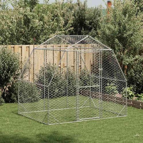 Kippenren 2,5x2x2,25 m gegalvaniseerd, Dieren en Toebehoren, Pluimvee | Toebehoren, Nieuw, Kippenhok of Kippenren, Ophalen of Verzenden
