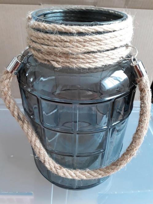 SENZA opbergpot / windlicht met touw, Huis en Inrichting, Woonaccessoires | Kandelaars en Kaarsen, Nieuw, Overige materialen, Ophalen