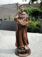 Beelld van de Heilige Franciscus met 3 duiven- ronde voet, Ophalen of Verzenden, Zo goed als nieuw, Beeld(je), Christendom | Katholiek