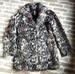 Fluffy Winterjas Leopard Geisha Maat S, Kleding | Dames, Jassen | Winter, Geisha, Zwart, Ophalen of Verzenden, Zo goed als nieuw