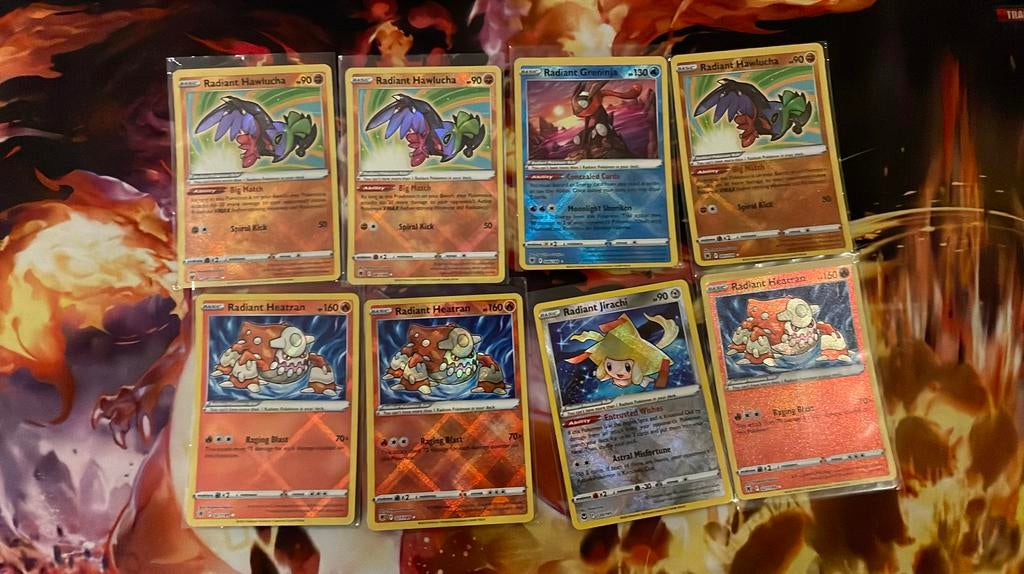 Pokemon 8 radiant kaarten, Ophalen of Verzenden, Zo goed als nieuw