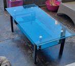 Glazen salontafel. Modern, Huis en Inrichting, Tafels | Salontafels, Ophalen, Gebruikt, 100 tot 150 cm, 50 tot 100 cm