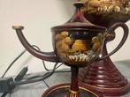 Vintage Lampen Set met Handgeschilderde Motieven, Antiek en Kunst, Ophalen of Verzenden