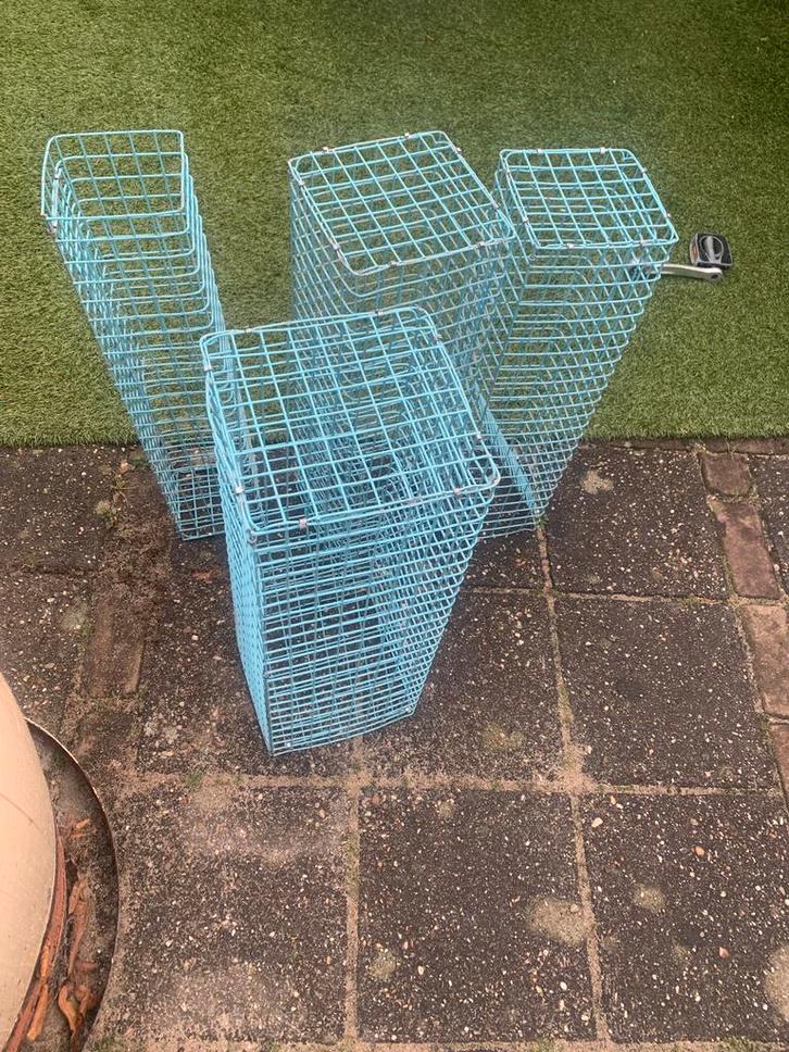 4 Rattenvallen met Vakklep - Levend Vangen, Tuin en Terras, Gaas en Draad, Gebruikt, Gaas, Minder dan 10 meter, Ophalen of Verzenden