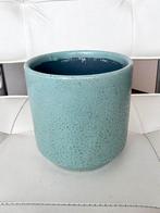 Blauw/groene turquoise bloempot, Rond, Binnen, Ophalen of Verzenden, Zo goed als nieuw