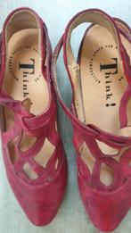 Think schoenen, rood, leder, Kleding | Dames, Schoenen, Think!, Ophalen of Verzenden, Zo goed als nieuw, Rood