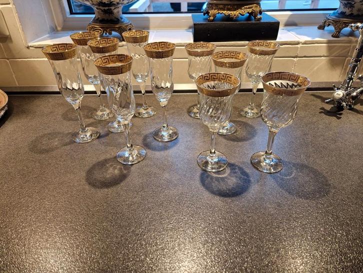 Versace glazen, Antiek en Kunst, Antiek | Glas en Kristal, Ophalen of Verzenden