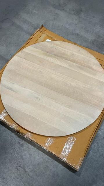 Tafelblad rond - Naturel - ø120 cm - Mangohout beschikbaar voor biedingen
