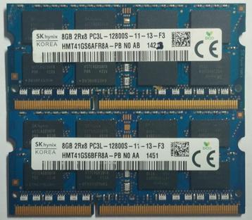 16GB DDR3 2x8GB PC3L-12800 1600MHz Hynix Sodimm 1451 2314 beschikbaar voor biedingen