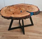 Unieke salontafel van boomstam met epoxy, Ophalen, 50 tot 100 cm, Rond, 50 tot 100 cm