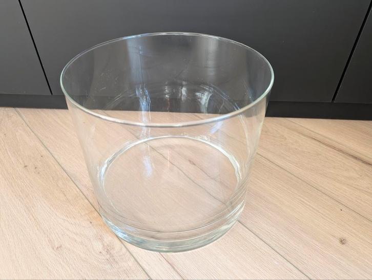 Groot glazen windlicht, Huis en Inrichting, Woonaccessoires | Stolpen, Zo goed als nieuw, Ophalen of Verzenden