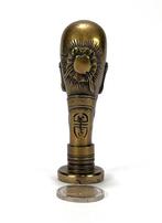 Bronzen zegelstempel mannenhoofd, ca. eind 19e eeuw, Antiek en Kunst, Ophalen of Verzenden, Brons