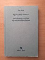 Kurt Sethe, Ägyptische Lesestücke + Erläuterungen, Ophalen of Verzenden, Alpha, Zo goed als nieuw, WO
