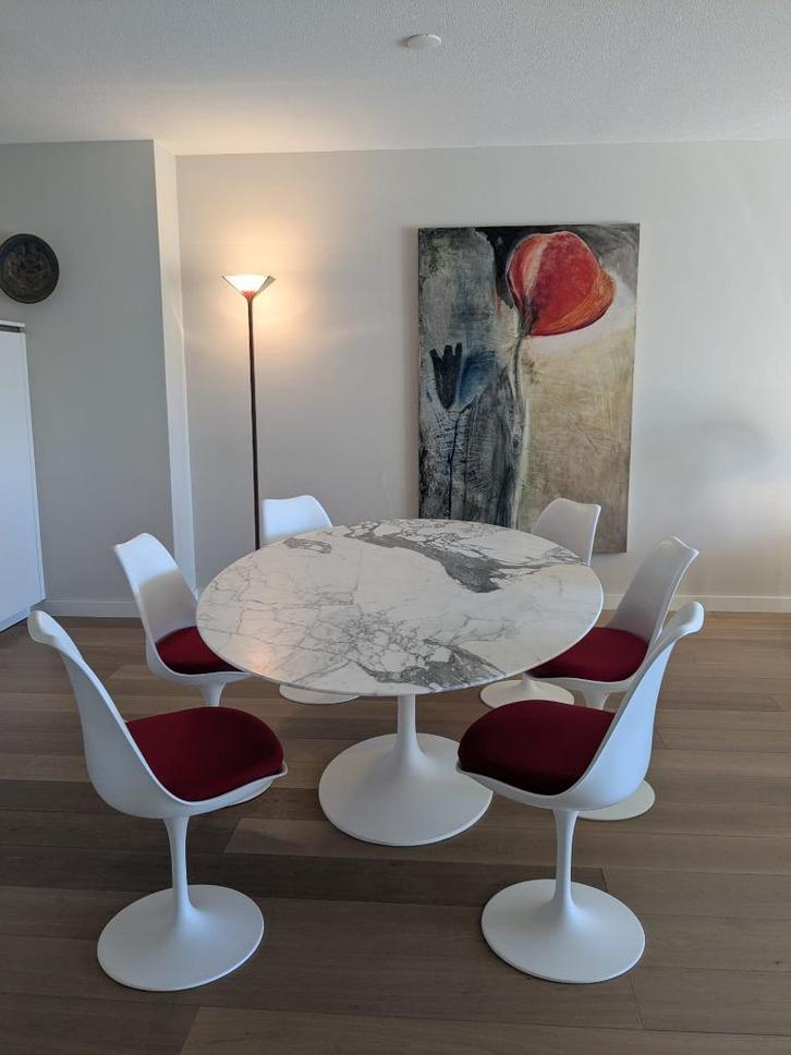 mid century tafels stoelen tulipe scrapa platner colombo, Huis en Inrichting, Bureaustoelen, Nieuw, Bureaustoel, Wit, Ophalen of Verzenden