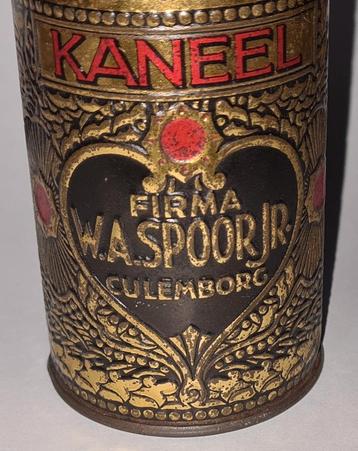 Blikje Kaneel Firma W.A. Spoor Culemborg. 1920 beschikbaar voor biedingen