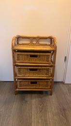 Rotan ladekast, Huis en Inrichting, Kasten | Ladekasten, Ophalen, 50 tot 100 cm, Zo goed als nieuw, 3 of 4 laden