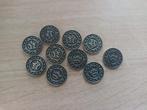 10 Metalen Crown Coins, leuk voor bijv D&D of Pathfinder, Ophalen of Verzenden, Zegels, Bonnen of Punten