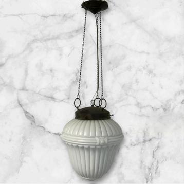 Art deco /Jugenstill hanglamp opaline glas 1920-1930 beschikbaar voor biedingen