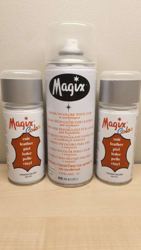2x Magix color spray Zilver, 1x Magix kleurloos hoogglans, Huis en Inrichting, Schoonmaakartikelen, Ophalen of Verzenden