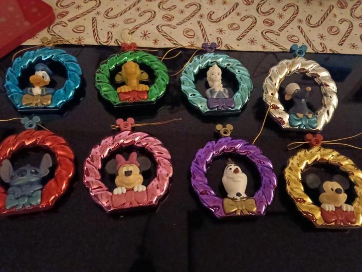 Disney Kerst Ornamenten Set, Verzamelen, Disney, Zo goed als nieuw, Beeldje of Figuurtje, Mickey Mouse, Ophalen of Verzenden