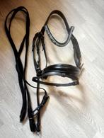 Mooi zwart hoofdstel met strass frontriem full, Dieren en Toebehoren, Paarden en Pony's | Hoofdstellen en Tuigage, Ophalen of Verzenden