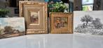 Kleine collectie kunst, 19e eeuw, schilderijen & tekeningen, Antiek en Kunst, Verzenden