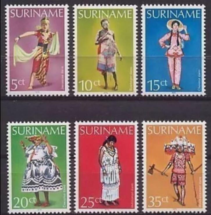 Suriname 1979 Surinaamse klederdracht folklore postfris, Postzegels en Munten, Postzegels | Suriname, Postfris, Verzenden