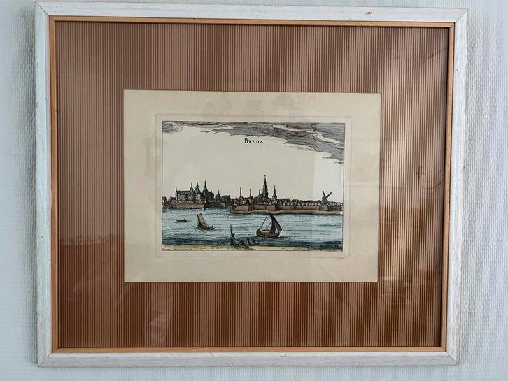Breda, ets, aqurel ingekleurd, 20e eeuw, Antiek en Kunst, Kunst | Etsen en Gravures, Ophalen of Verzenden