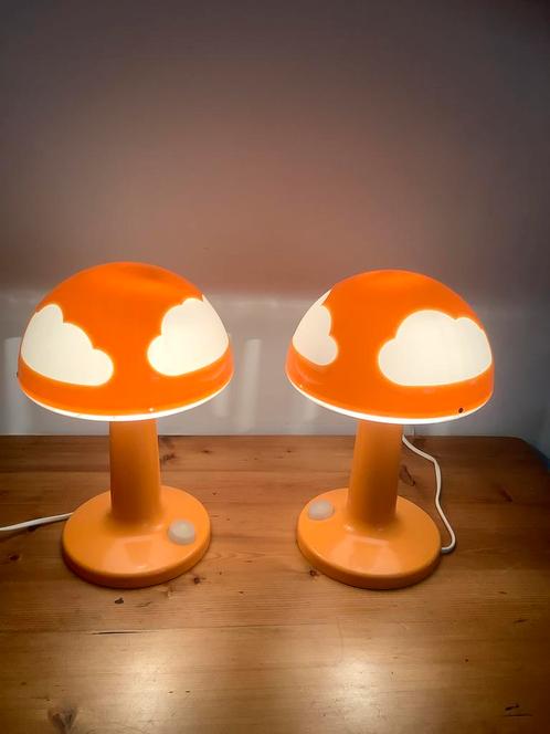 Twee Ikea Skojig wolkenlamp , paddenstoel, in nette staat!, Huis en Inrichting, Lampen | Tafellampen, Gebruikt, Minder dan 50 cm