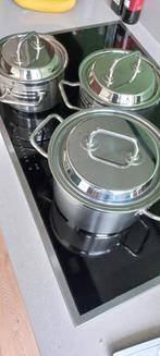 SIGG ZWITSERSE PANNENSET ZWAAR INDUCTIE 16/18/20 cm, Huis en Inrichting, Keuken | Potten en Pannen, Inductieplaat, Pannenset, Ophalen of Verzenden